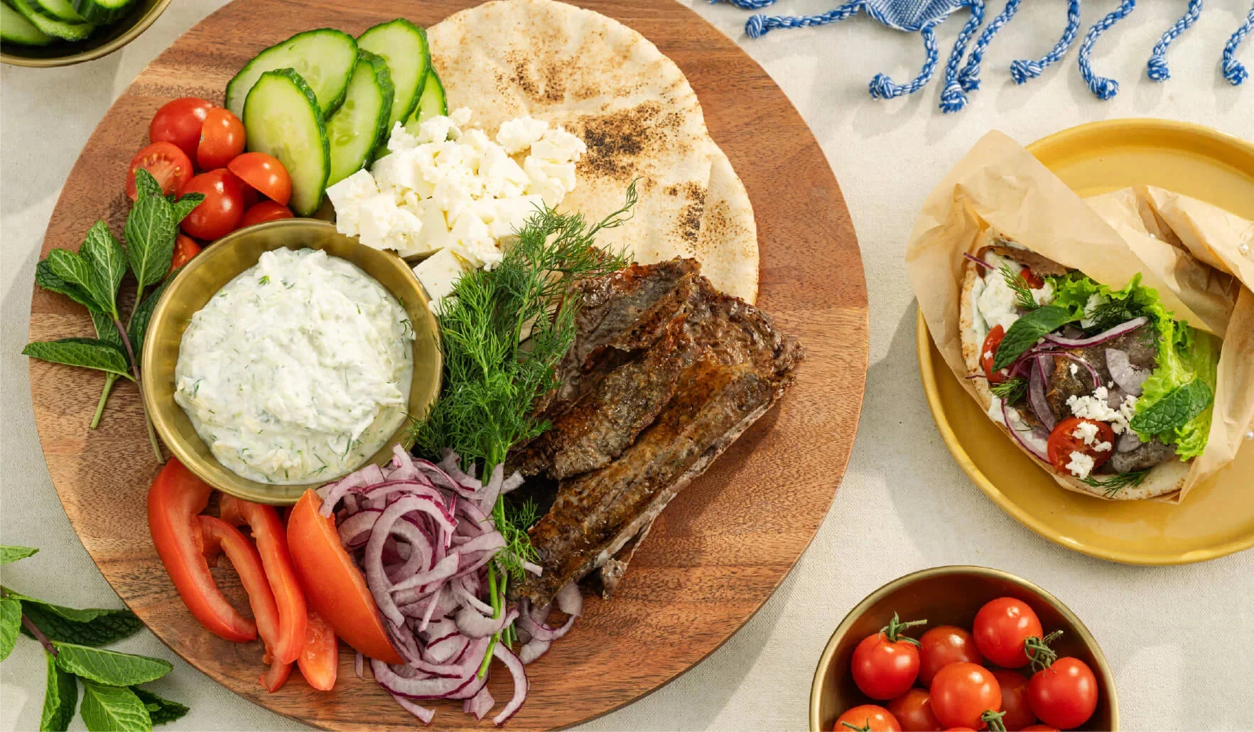 Simple Lamb Gyro Wraps